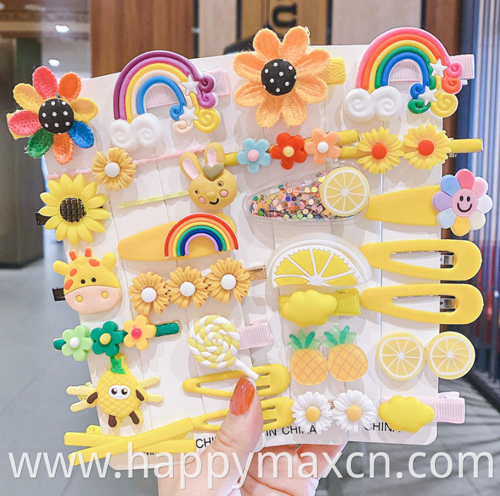 Children's Cute Cartoon Korean Jewelry Princess Headdress Girls Side Clip Bb Hairpin Baby Girl Hair Accessories